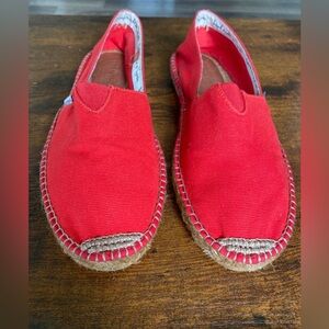 Viscata Barceloneta Canvas Espadrilles Limited Edition Shoes Red Sz 40